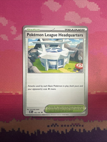Pokemon Card Pokemon League Headquarters Obsidian Flames 192/197 Near Mint