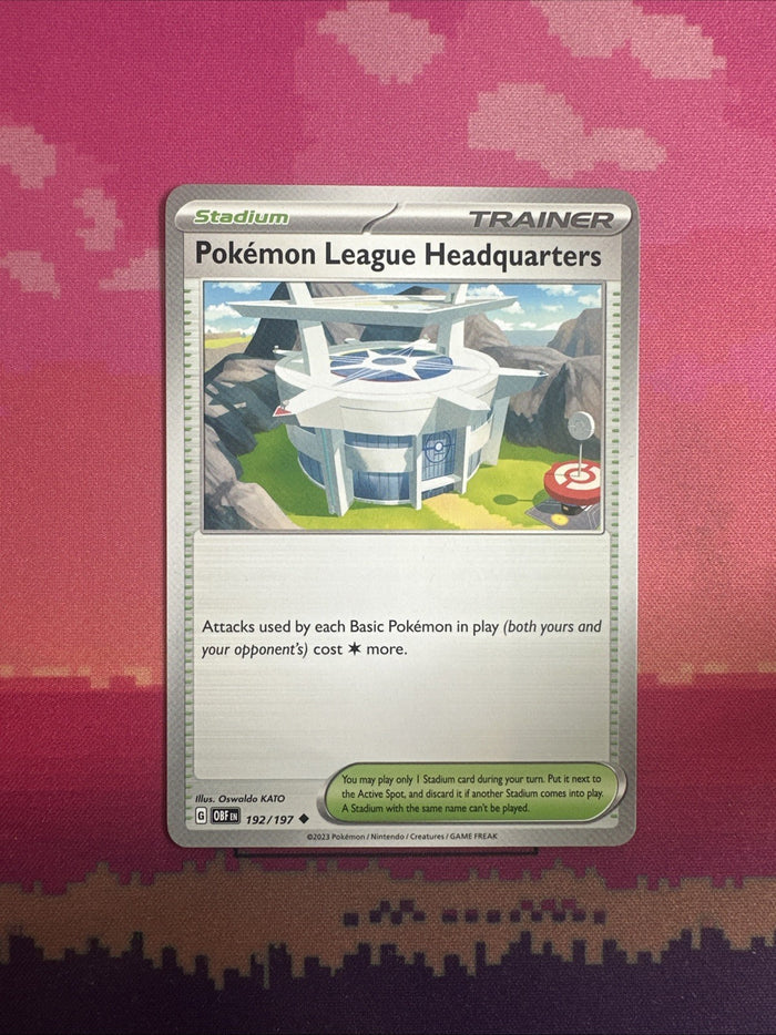 Pokemon Card Pokemon League Headquarters Obsidian Flames 192/197 Near Mint