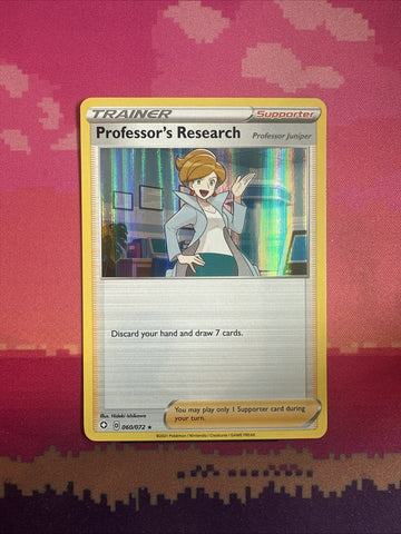 Pokemon Card Professor's Research Shining Fates Holo Rare 060/072 Near Mint