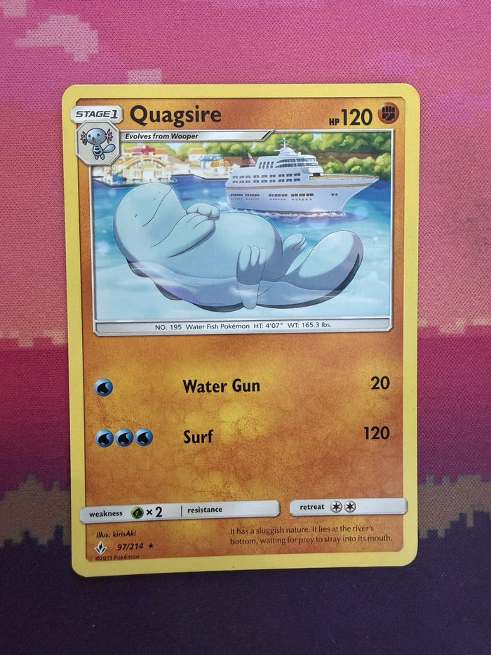Pokemon Card Quagsire Unbroken Bonds 97/214 Near Mint