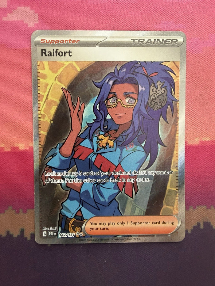 Pokemon Card Raifort Prismatic Evolutions Ultra Rare 142/131 Near Mint