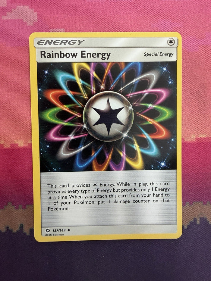 Pokemon Card Rainbow Energy Sun & Moon 137/149 Near Mint