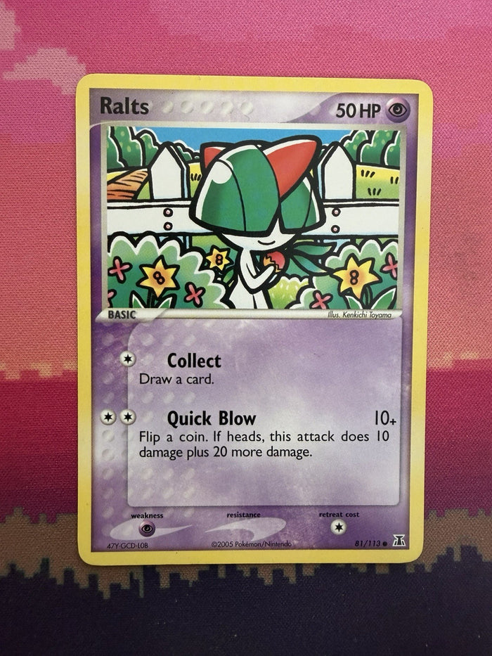 Pokemon Card Ralts Delta Species 81/113 Near Mint