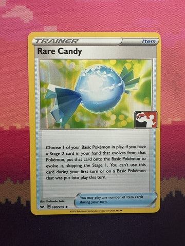 Pokemon Card Rare Candy Sword & Shield Prize Pack Stamped Holo 180/202 Near Mint
