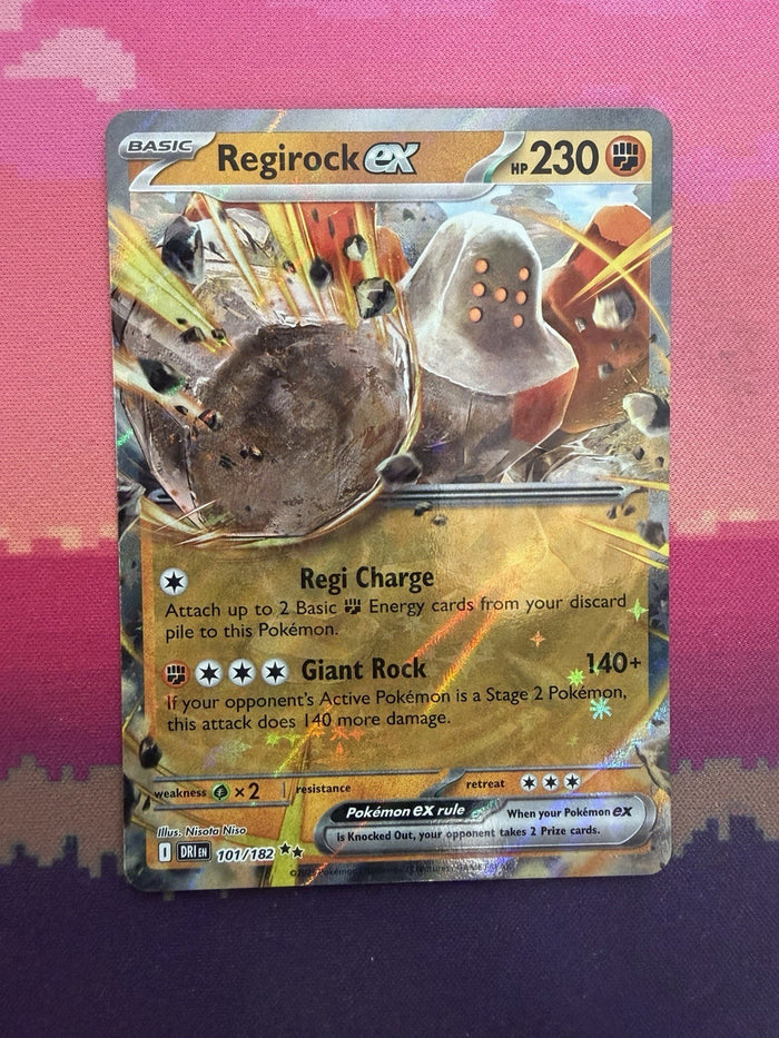 Pokemon Card Regirock EX Destined Rivals 101/182 Near Mint