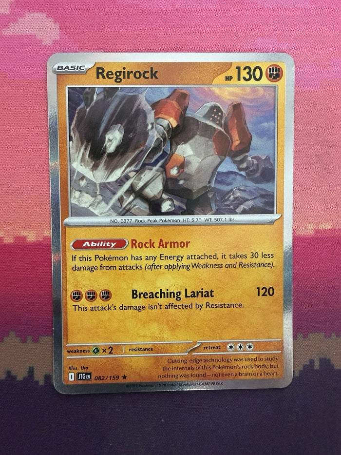 Pokemon Card Regirock Journey Together Holo Rare 082/159 Near Mint