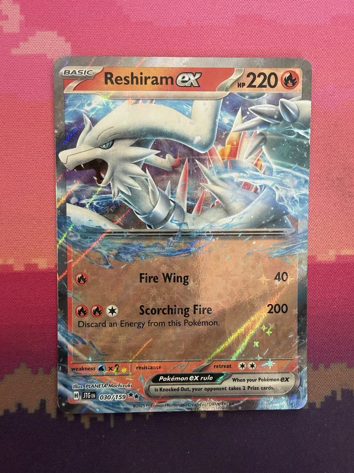 Pokemon Card Reshiram EX Double Rare Journey Together 030/159 Near Mint