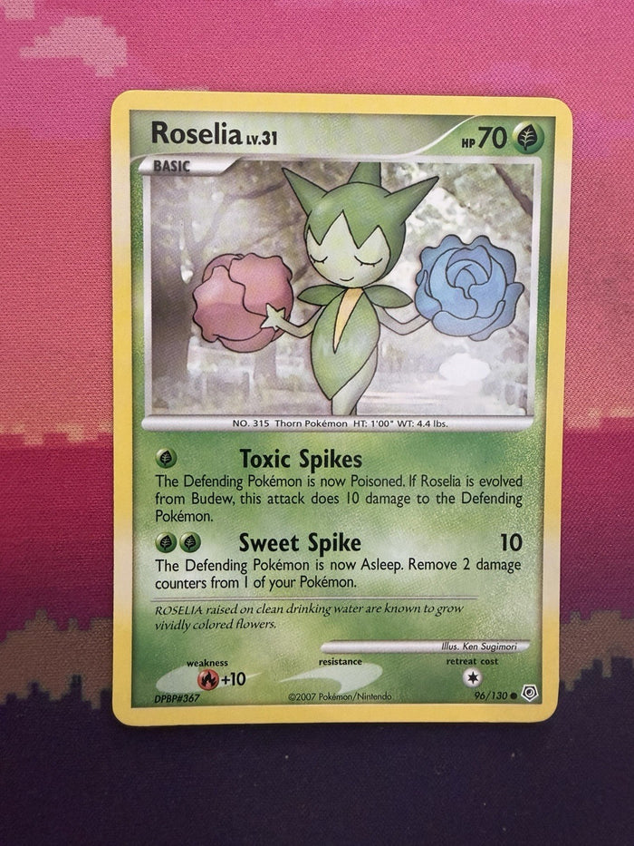 Pokemon Card Roselia Diamond & Pearl 96/130 Near Mint
