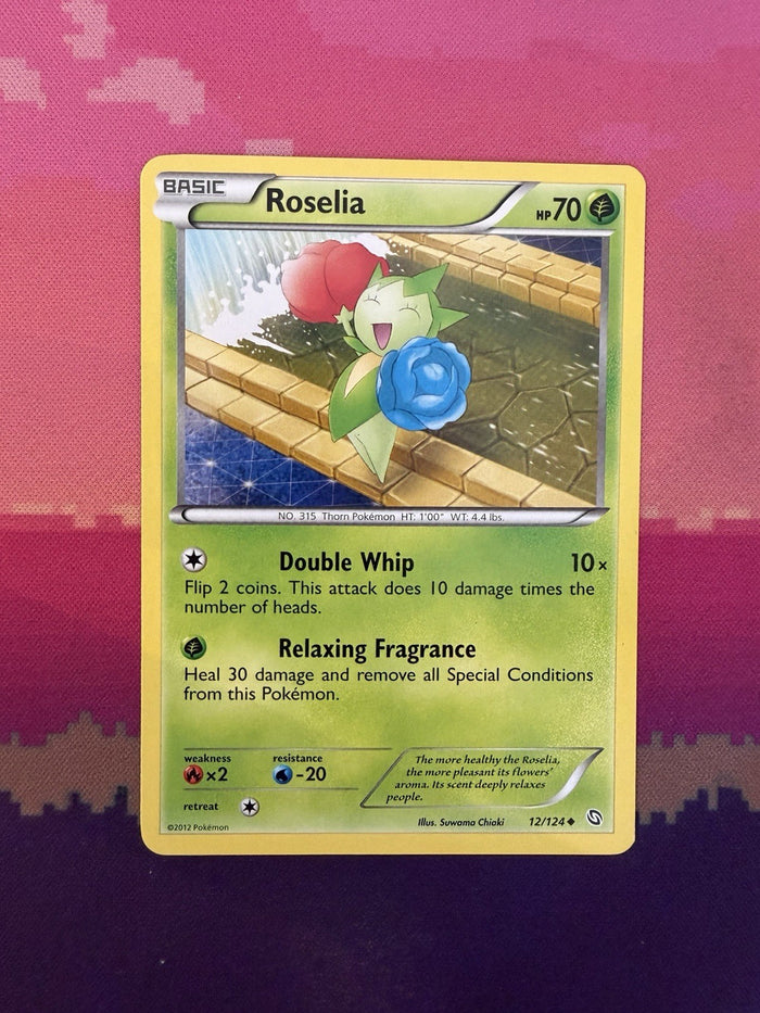 Pokemon Card Roselia Dragons Exalted Uncommon 12/124 Near Mint
