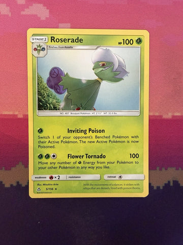Pokemon Card Roserade Ultra Prism Rare 5/156 Near Mint
