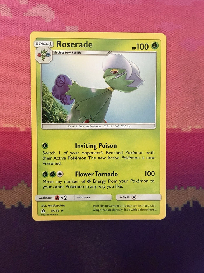 Pokemon Card Roserade Ultra Prism Rare 5/156 Near Mint