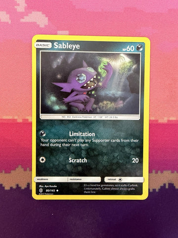 Pokemon Card Sableye Guardians Rising Uncommon 80/145 Near Mint