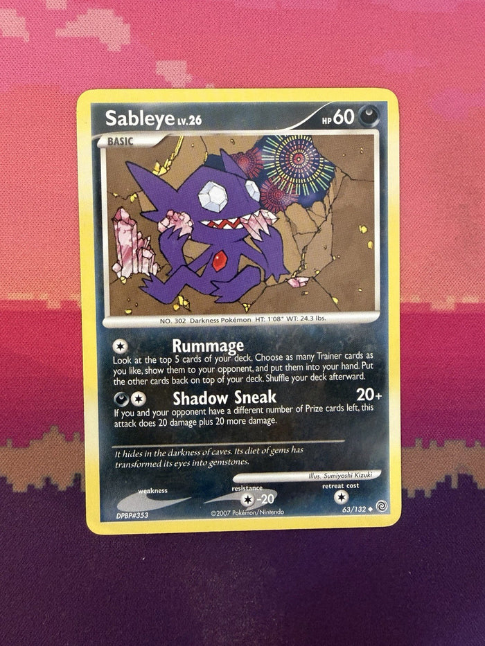 Pokemon Card Sableye Secret Wonders Uncommon 63/132 Near Mint