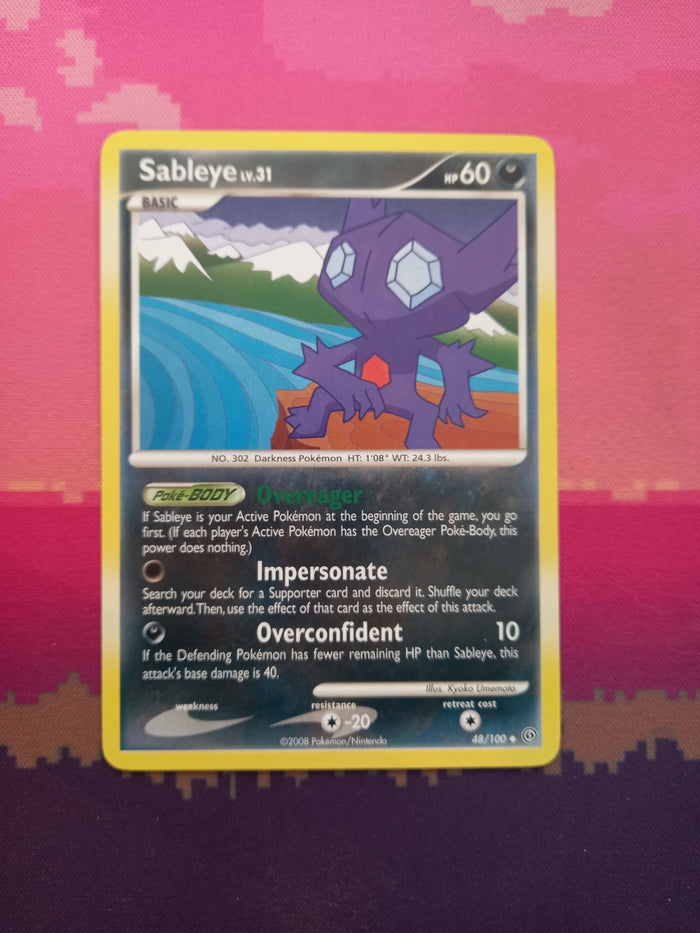 Pokemon Card Sableye Stormfront 48/100 Near Mint