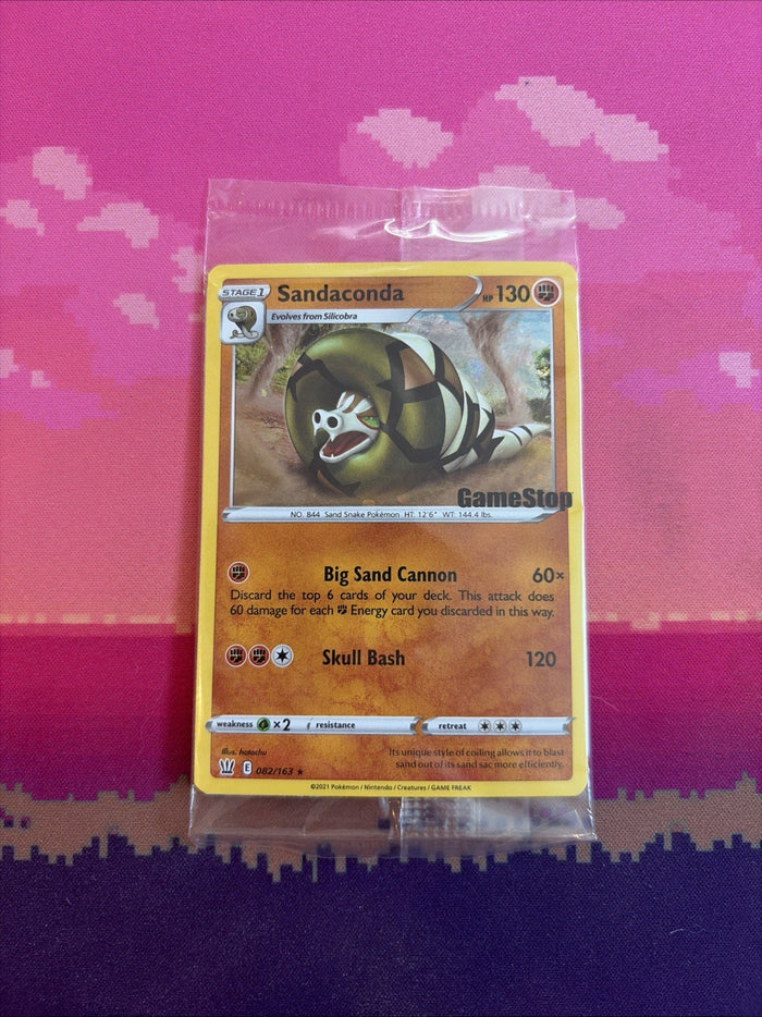 Pokemon Card Sandaconda Game Stop Promo STAMPED 082/163 SEALED Near Mint