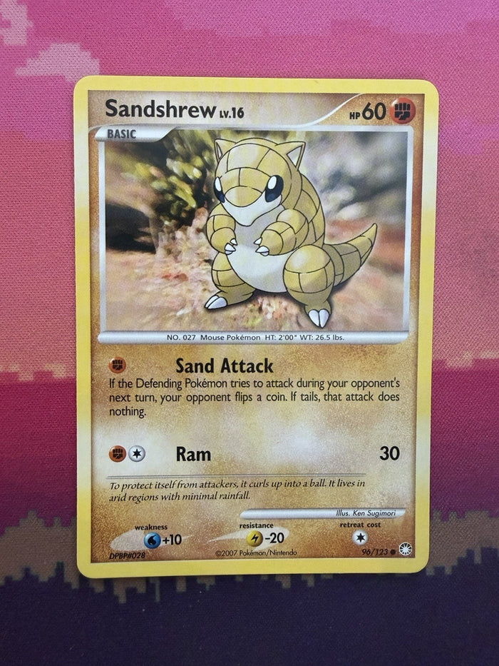 Pokemon Card Sandshrew Mysterious Treasures 96/123 Near Mint