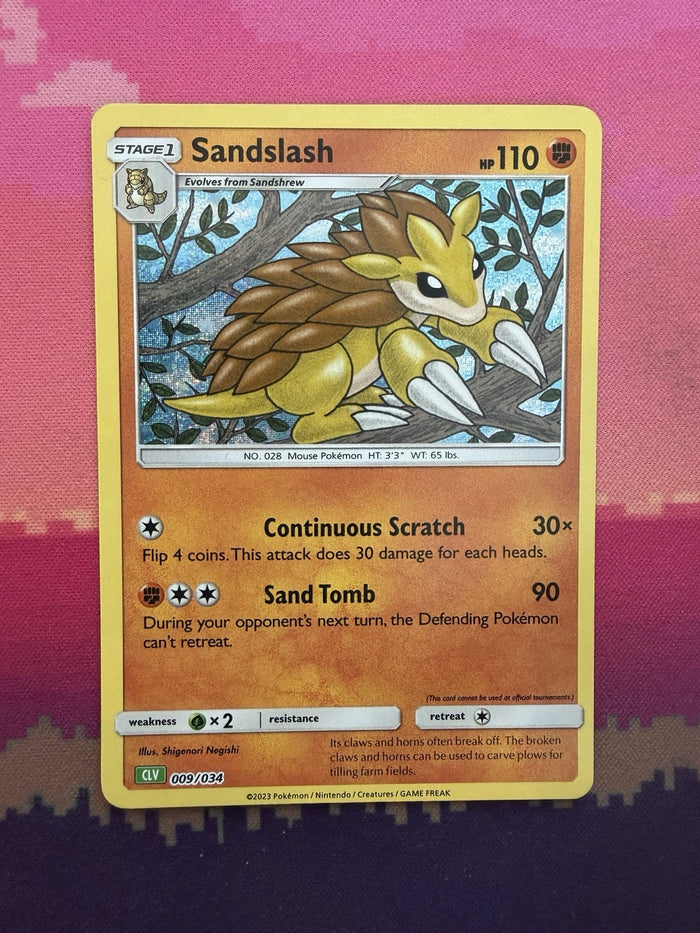 Pokemon Card Sandslash Classic Collection 009/034 Holo Rare Near Mint