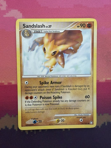 Pokemon Card Sandslash Mysterious Treasures 61/123 Near Mint