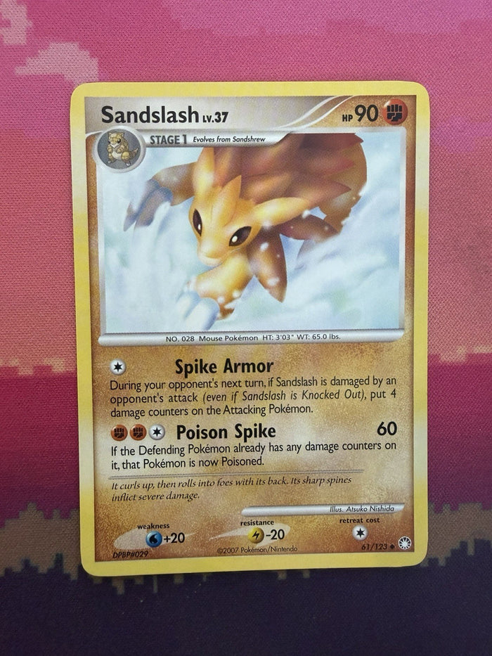 Pokemon Card Sandslash Mysterious Treasures 61/123 Near Mint