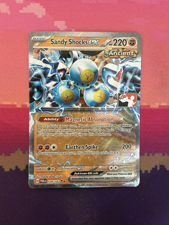 Pokemon Card Sandy Shocks EX Paradox Rift Double Rare Prize Pack 108/182 NM