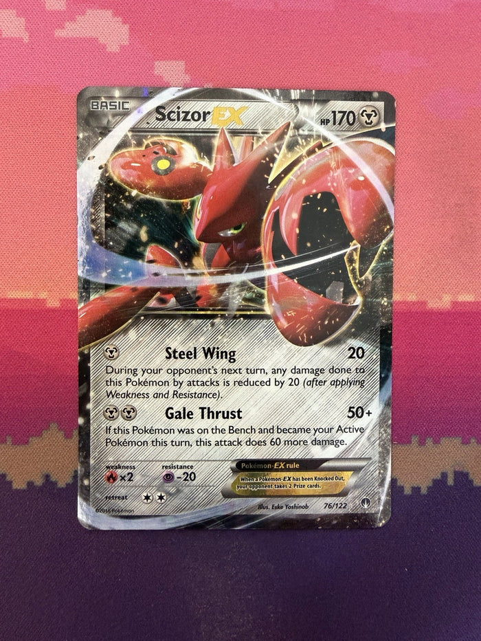 Pokemon Card Scizor EX Breakpoint Ultra Rare 76/122 Near Mint
