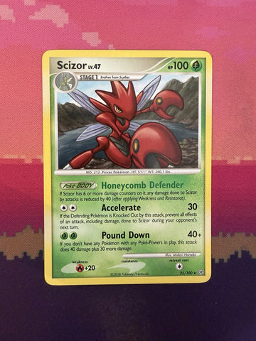 Pokemon Card Scizor Stormfront Rare 25/100 Near Mint