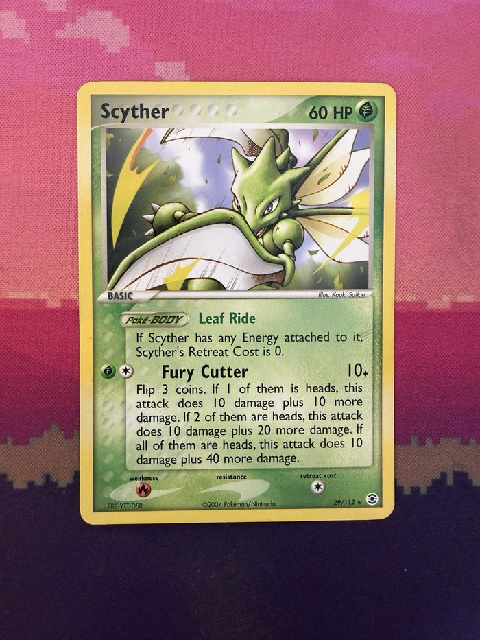 Pokemon Card Scyther EX Fire Red & Leaf Green Rare 29/112 Near Mint