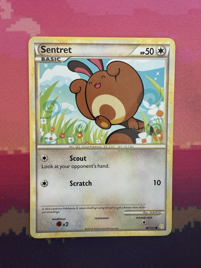Pokemon Card Sentret HeartGold & SoulSilver 80/123 Near Mint