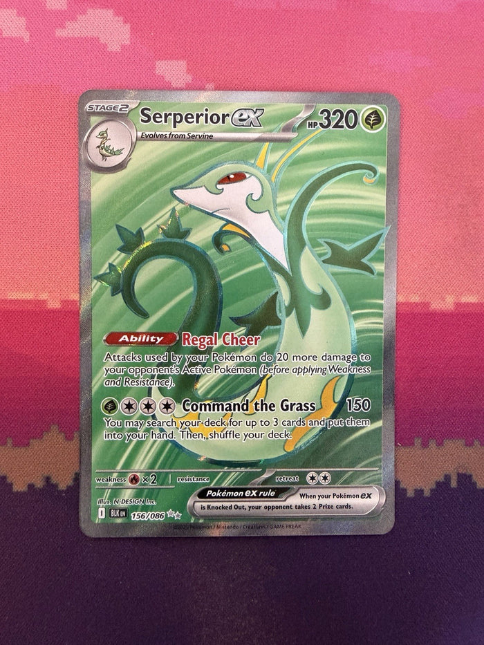 Pokemon Card Serperior Black Bolt Ultra Rare 156/086  Near Mint