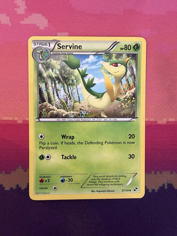 Pokemon Card Servine Black & White Uncommon 3/114 Near Mint