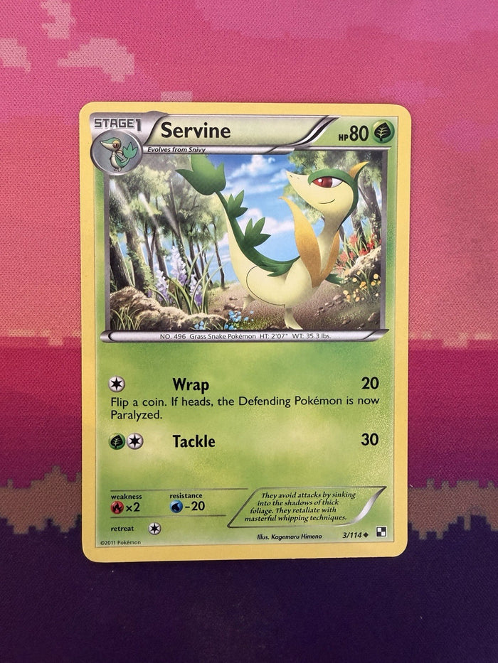 Pokemon Card Servine Black & White Uncommon 3/114 Near Mint