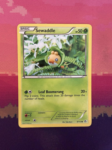 Pokemon Card Sewaddle Legendary Treasures Common 9/113 Near Mint