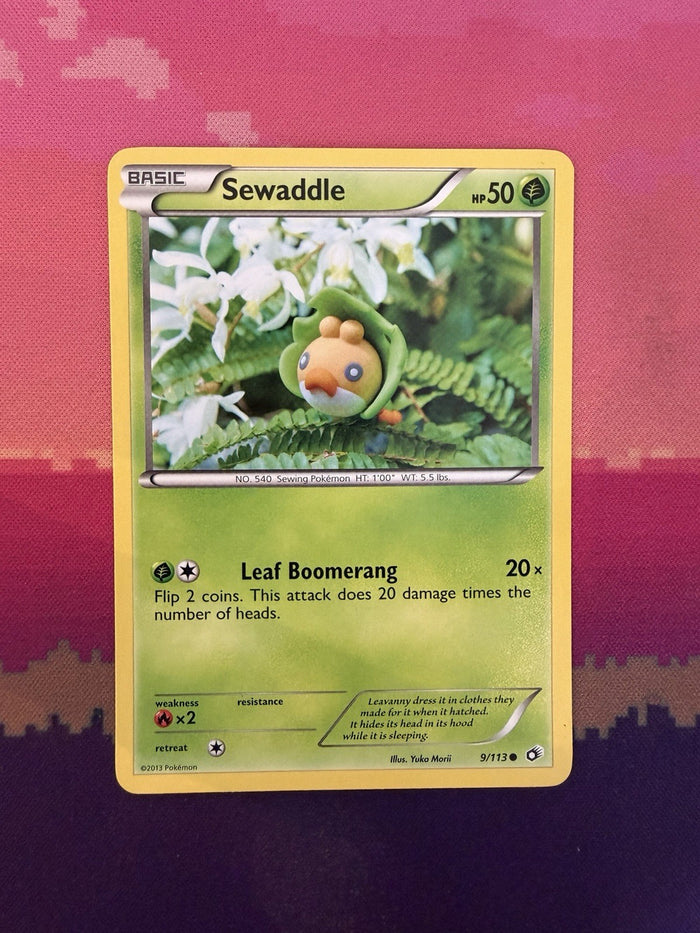 Pokemon Card Sewaddle Legendary Treasures Common 9/113 Near Mint