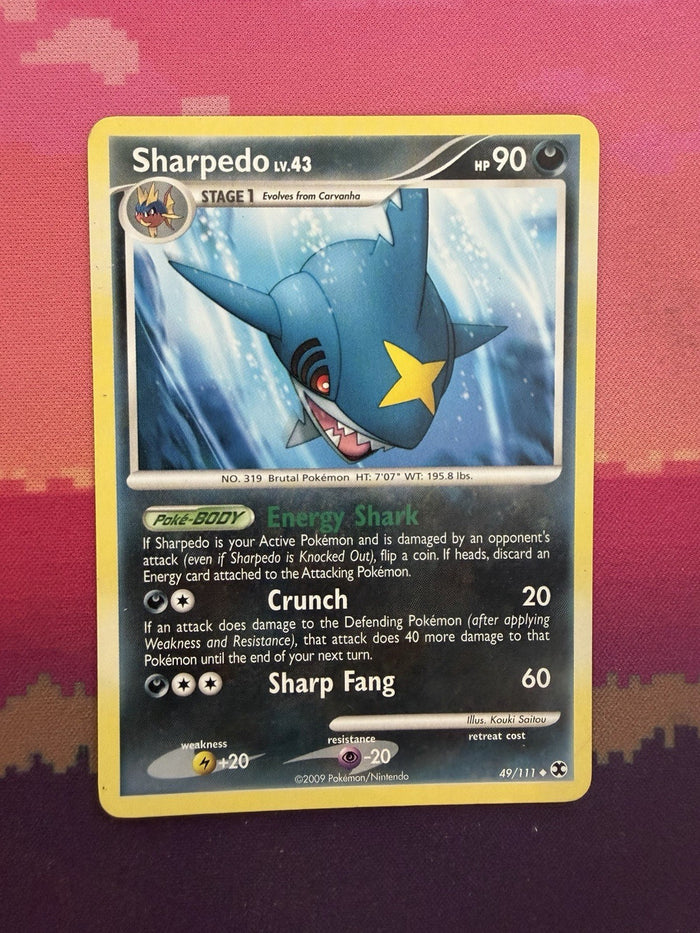 Pokemon Card Sharpedo Rising Rivals 49/111 Near Mint