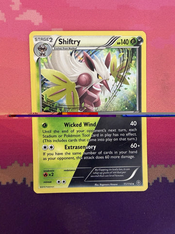 Pokemon Card Shiftry Steam Siege Holo Rare 11/114  Near Mint