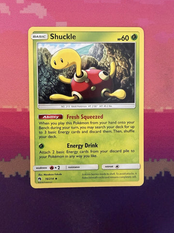 Pokemon Card Shuckle Lost Thunder Common Uncommon 16/214 Near Mint
