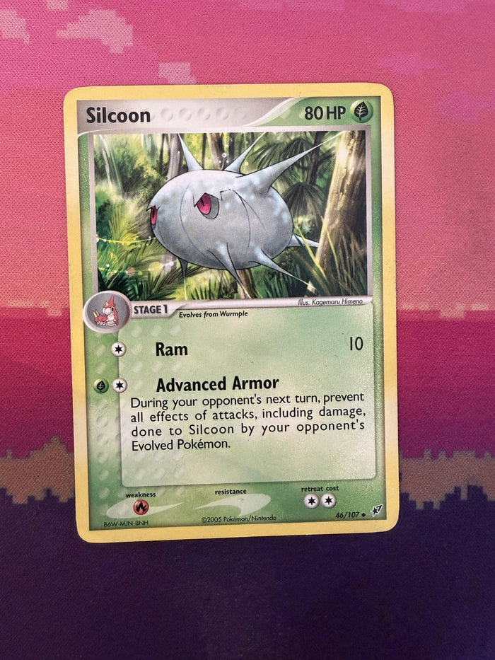 Pokemon Card Silcoon EX Deoxys Uncommon 46/107 Near Mint