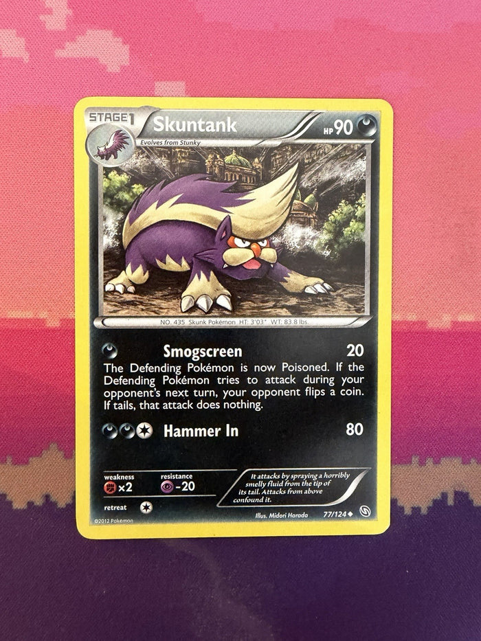 Pokemon Card Skuntank Dragons Exalted Uncommon 77/124 Near Mint