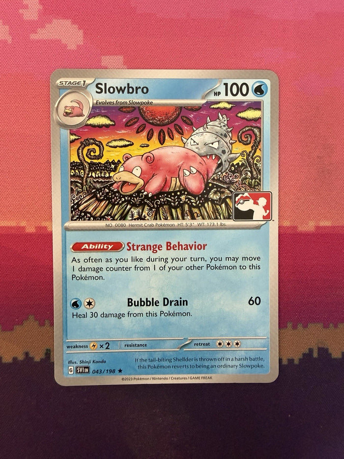 Pokemon Card Slowbro Scarlet & Violet Prize Pack Stamp Rare 043/198 Near Mint