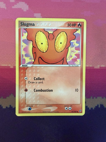 Pokemon Card Slugma EX Deoxys Common 74/107 Near Mint