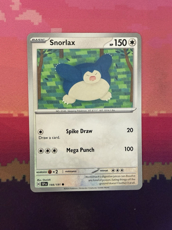 Pokemon Card Snorlax Surging Sparks Common 144/191 Near Mint