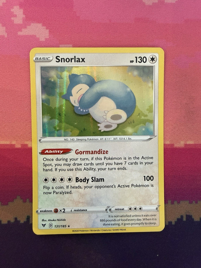 Pokemon Card Snorlax Vivid Voltage Holo Rare 131/185 Near Mint