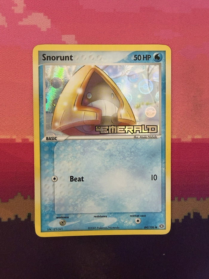 Pokemon Card Snorunt EX Emerald Reverse Holo Stamped 64/106 Near Mint