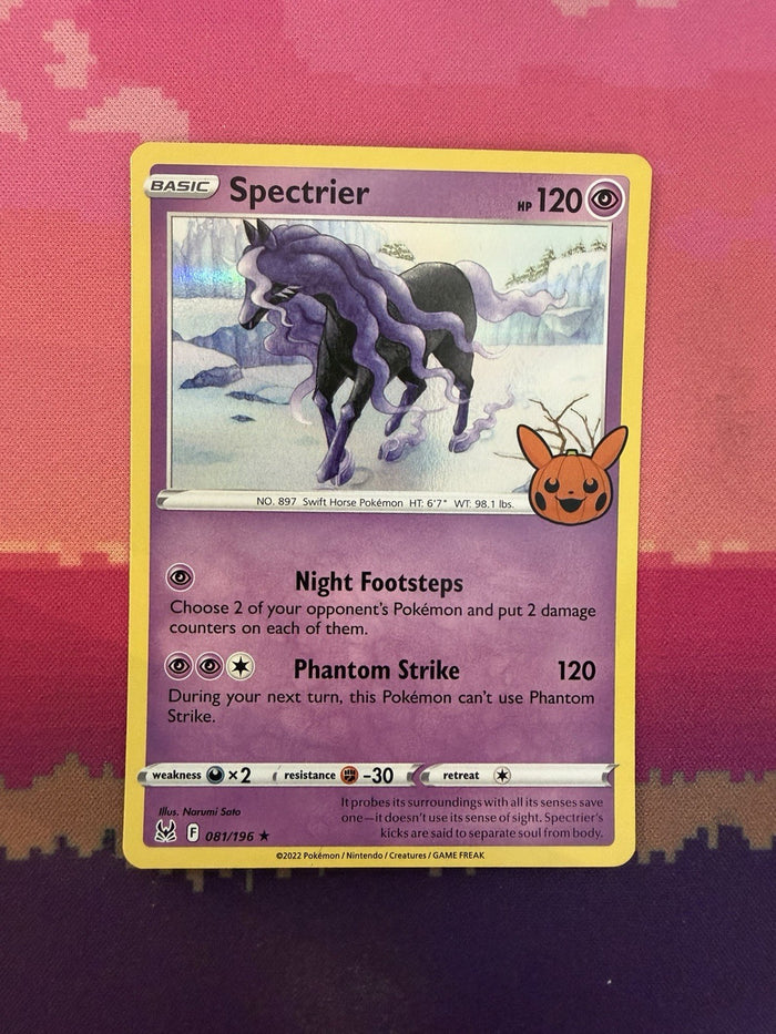 Pokemon Card Spectrier Lost Origins Trick Or Trade Holo 081/196 Near Mint