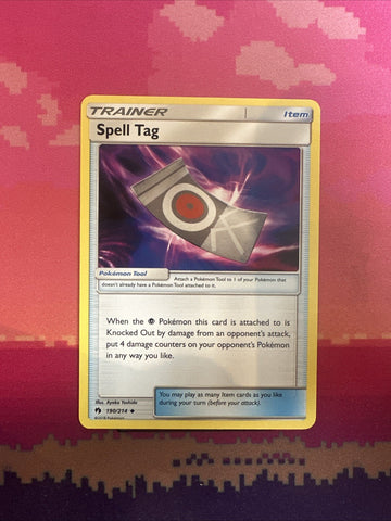 Pokemon Card Spell Tag Lost Thunder 190/214 Near Mint