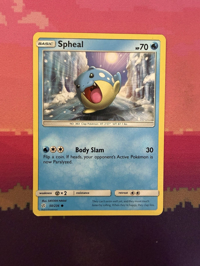 Pokemon Card Spheal Cosmic Eclipse Common 50/236 Near Mint