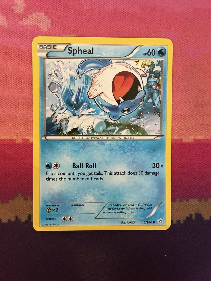 Pokemon Card Spheal Primal Clash Reverse Holo 45/160 Near Mint