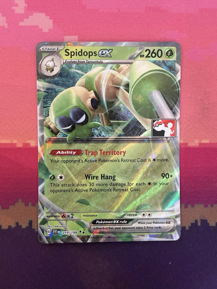 Pokemon Card Spidops EX Scarlet & Violet Prize Pack Double Rare 019/198 NM