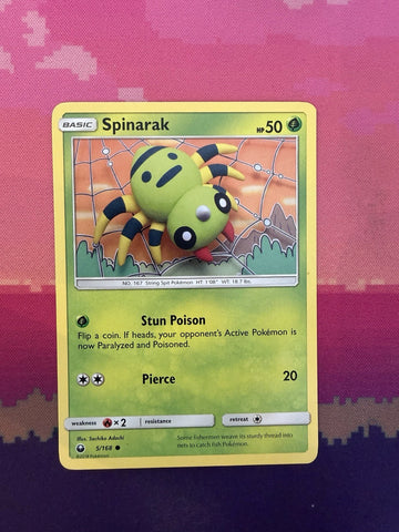 Pokemon Card Spinarak Celestial Storm Common 5/168 Near Mint