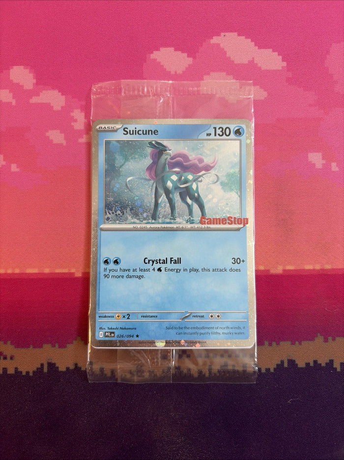 Pokemon Card Suicune Game Stop Promo STAMPED 026/094 SEALED Near Mint